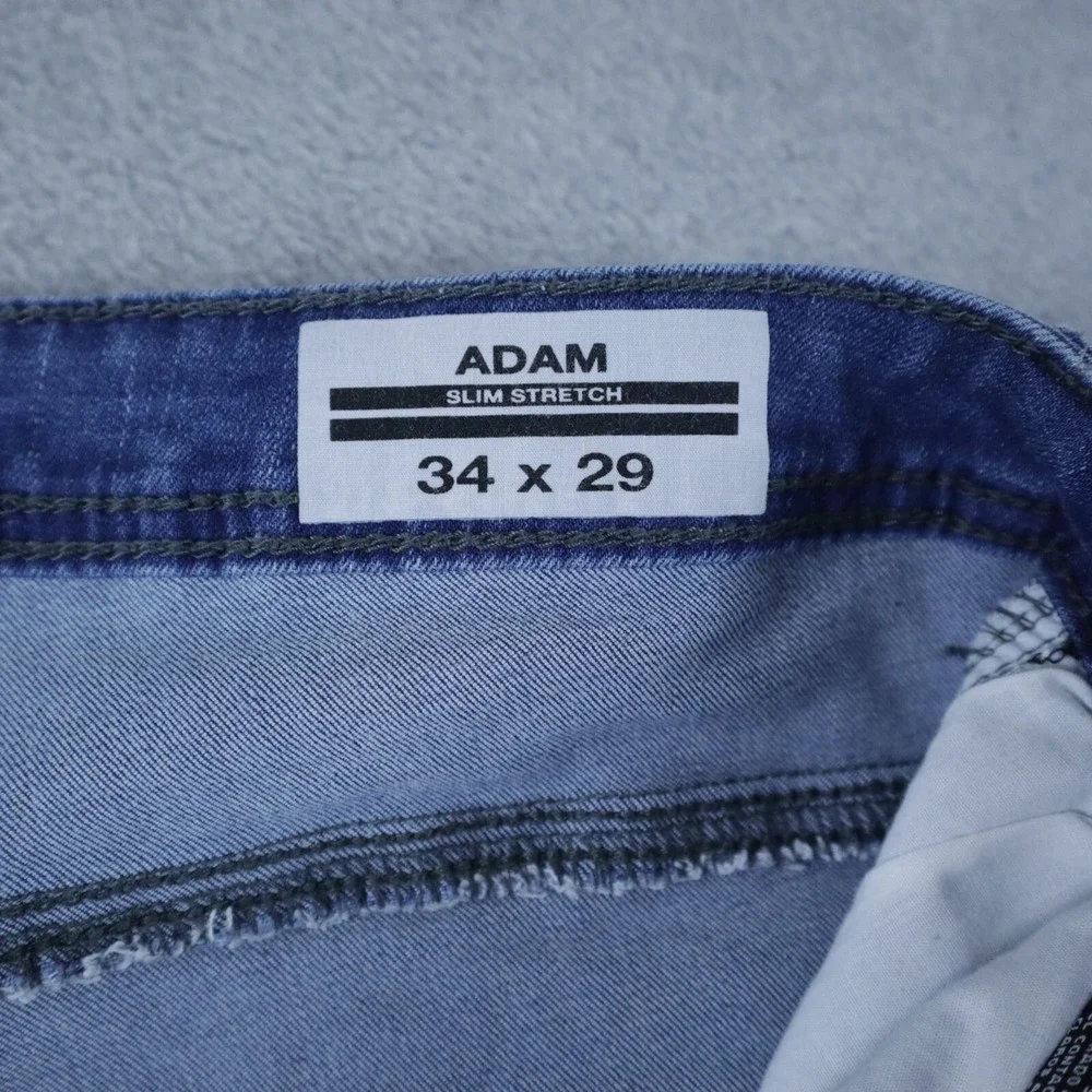 Buffalo David Bitton Jeans Mens 34x27 Adam Slim Stretch 5-Pocket Flex Denim Blue